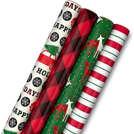 4-Pack Hallmark Image Arts Christmas Wrapping Paper (120 Sq. Ft. Total) $6.85